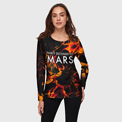 Лонгслив женский Thirty Seconds to Mars red lava, цвет: 3D-принт — фото 2