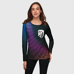 Лонгслив женский Atletico Madrid футбольная сетка, цвет: 3D-принт — фото 2