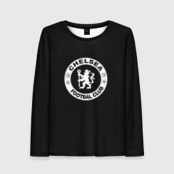 Женский лонгслив Chelsea fc белое лого