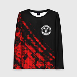 Женский лонгслив Manchester United sport grunge