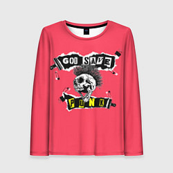 Женский лонгслив God save pank