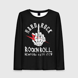Лонгслив женский Хард-рок, рок-н-ролл, цвет: 3D-принт
