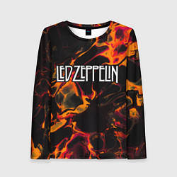 Лонгслив женский Led Zeppelin red lava, цвет: 3D-принт