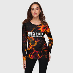 Лонгслив женский Red Hot Chili Peppers red lava, цвет: 3D-принт — фото 2