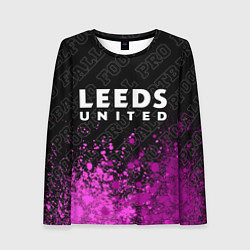 Лонгслив женский Leeds United pro football посередине, цвет: 3D-принт