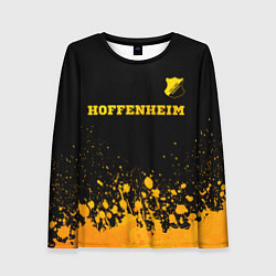 Лонгслив женский Hoffenheim - gold gradient посередине, цвет: 3D-принт