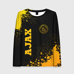 Женский лонгслив Ajax - gold gradient вертикально