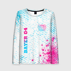 Женский лонгслив Bayer 04 neon gradient style вертикально