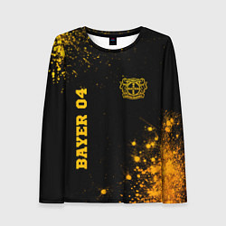 Женский лонгслив Bayer 04 - gold gradient вертикально