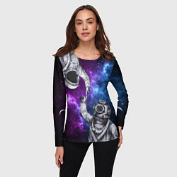 Лонгслив женский Сотворение космонавт и водолаз, цвет: 3D-принт — фото 2