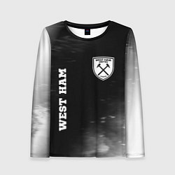 Женский лонгслив West Ham sport на темном фоне вертикально