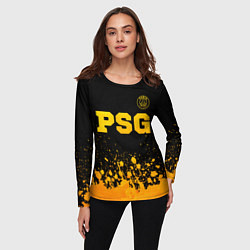Лонгслив женский PSG - gold gradient посередине, цвет: 3D-принт — фото 2