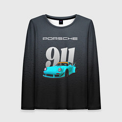 Лонгслив женский Porsche 911 спортивный автомобиль, цвет: 3D-принт