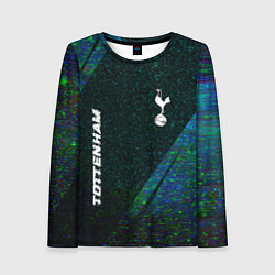 Лонгслив женский Tottenham glitch blue, цвет: 3D-принт