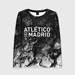 Лонгслив женский Atletico Madrid black graphite, цвет: 3D-принт