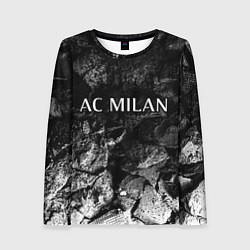 Лонгслив женский AC Milan black graphite, цвет: 3D-принт
