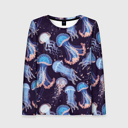 Женский лонгслив Светящиеся медузы