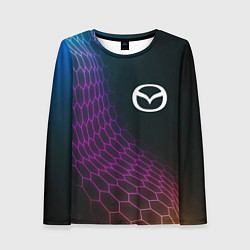 Женский лонгслив Mazda neon hexagon