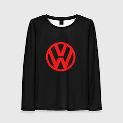 Женский лонгслив Volkswagen red logo