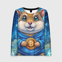 Лонгслив женский Хомячок с криптой, цвет: 3D-принт