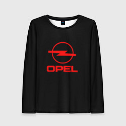 Лонгслив женский Opel red logo auto, цвет: 3D-принт