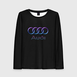 Лонгслив женский Audi neon logo, цвет: 3D-принт