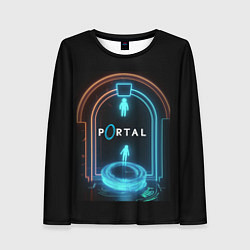 Лонгслив женский Portal neon style logo, цвет: 3D-принт