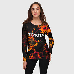 Лонгслив женский Toyota red lava, цвет: 3D-принт — фото 2