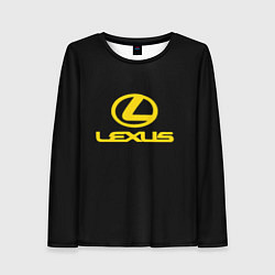 Лонгслив женский Lexus yellow logo, цвет: 3D-принт