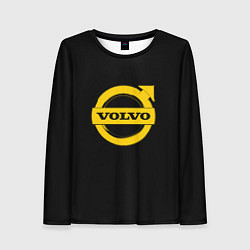 Лонгслив женский Volvo yellow logo, цвет: 3D-принт