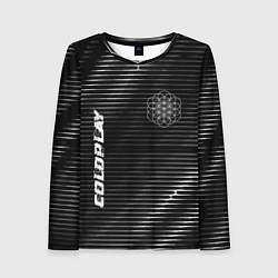 Женский лонгслив Coldplay metal rock lines