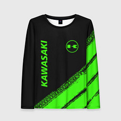 Лонгслив женский Kawasaki - logo, цвет: 3D-принт