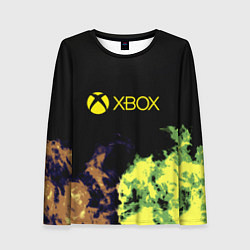Женский лонгслив Xbox game flame