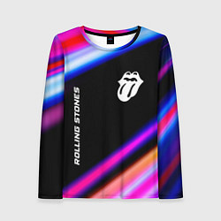 Женский лонгслив Rolling Stones neon rock lights