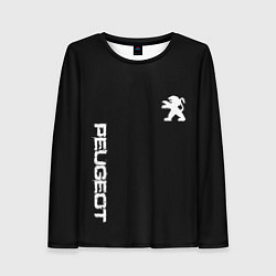 Лонгслив женский Peugeot logo white, цвет: 3D-принт