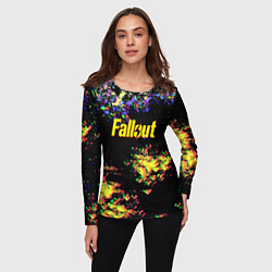 Лонгслив женский Fallout краски, цвет: 3D-принт — фото 2
