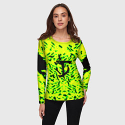 Лонгслив женский Doom кислотный стиль лого, цвет: 3D-принт — фото 2