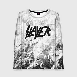 Лонгслив женский Slayer white graphite, цвет: 3D-принт