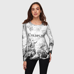Лонгслив женский Coldplay white graphite, цвет: 3D-принт — фото 2