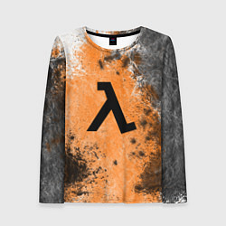 Женский лонгслив Half life оранжевые краски
