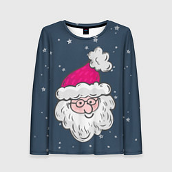 Лонгслив женский Санта клаус дед мороз, цвет: 3D-принт