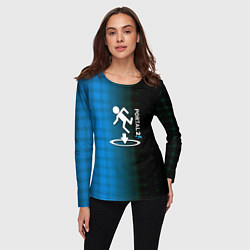 Лонгслив женский Portal pattern geometry, цвет: 3D-принт — фото 2