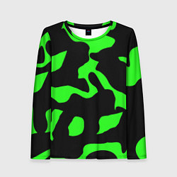 Женский лонгслив Зелёный камуфляж милитари
