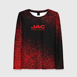 Женский лонгслив Jac motors чёрно-красный
