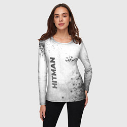 Лонгслив женский Hitman - white gradient вертикально, цвет: 3D-принт — фото 2