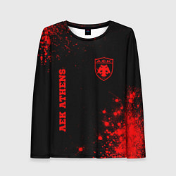 Женский лонгслив AEK Athens - red gradient вертикально