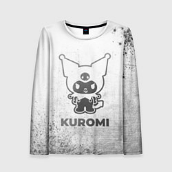 Лонгслив женский Kuromi - white gradient, цвет: 3D-принт