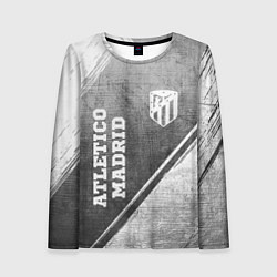 Женский лонгслив Atletico Madrid - grey gradient вертикально