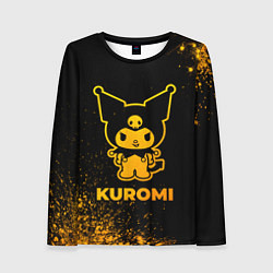 Лонгслив женский Kuromi - gold gradient, цвет: 3D-принт