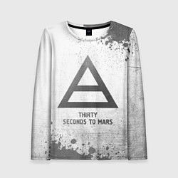 Лонгслив женский Thirty Seconds to Mars - white gradient, цвет: 3D-принт